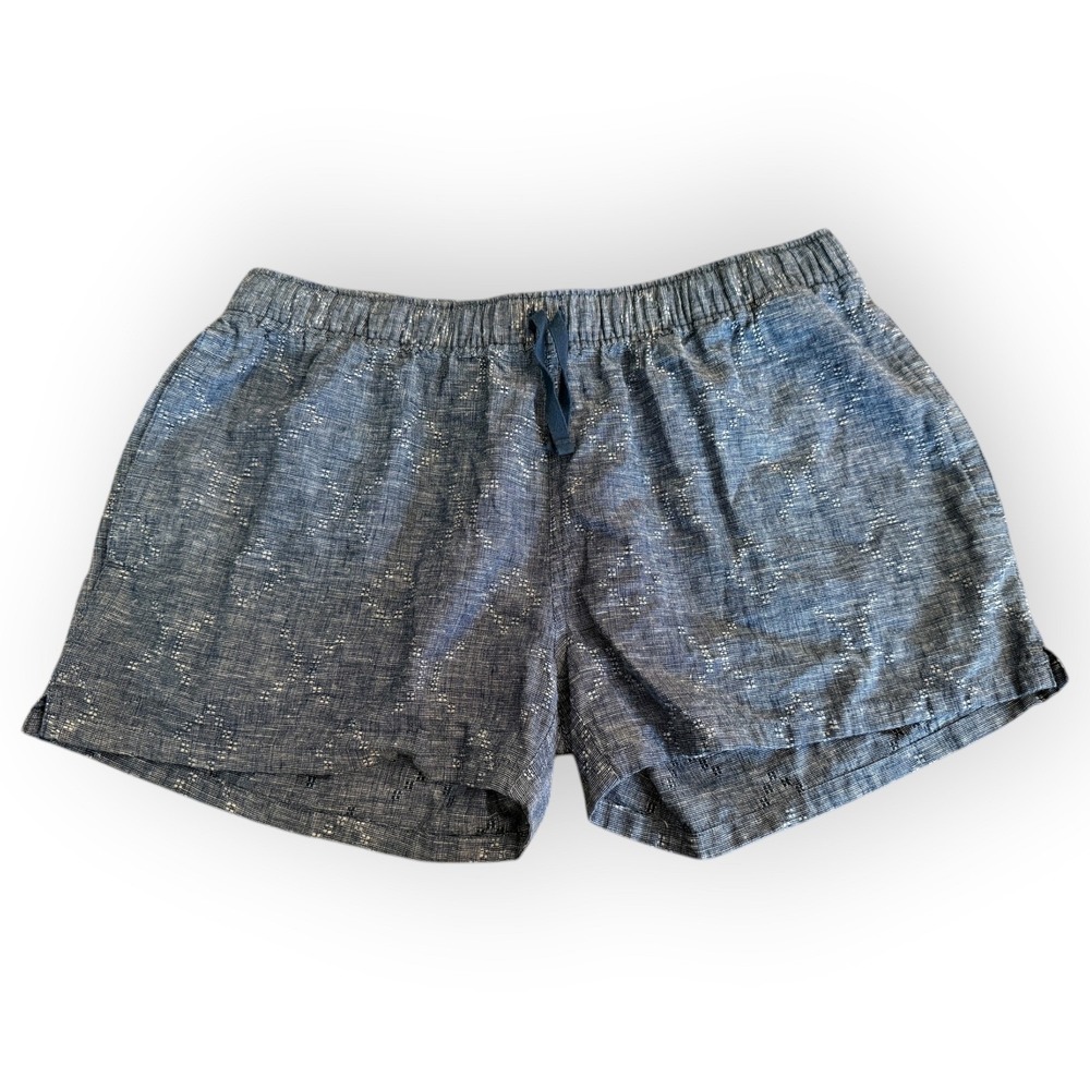 Patagonia Hemp Organic‎ Cotton Shorts Sz S Blue Elastic Waist